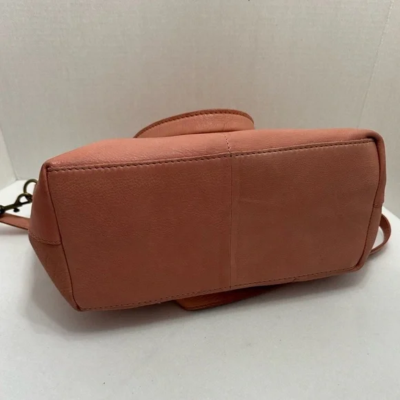 American Leather Co. Carrie Dome Satchel Handbag Purse “Desert Rose” Color - Picture 4 of 12